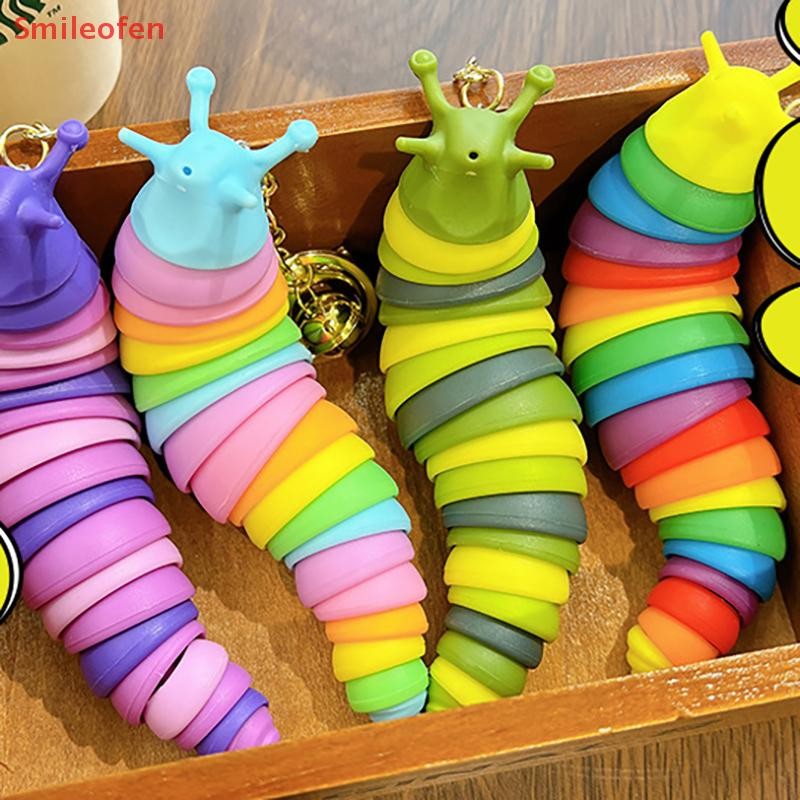 [Smileofen] 3D Joint Stretch Caterpillar Toy Keychain For Kids Flexible ...