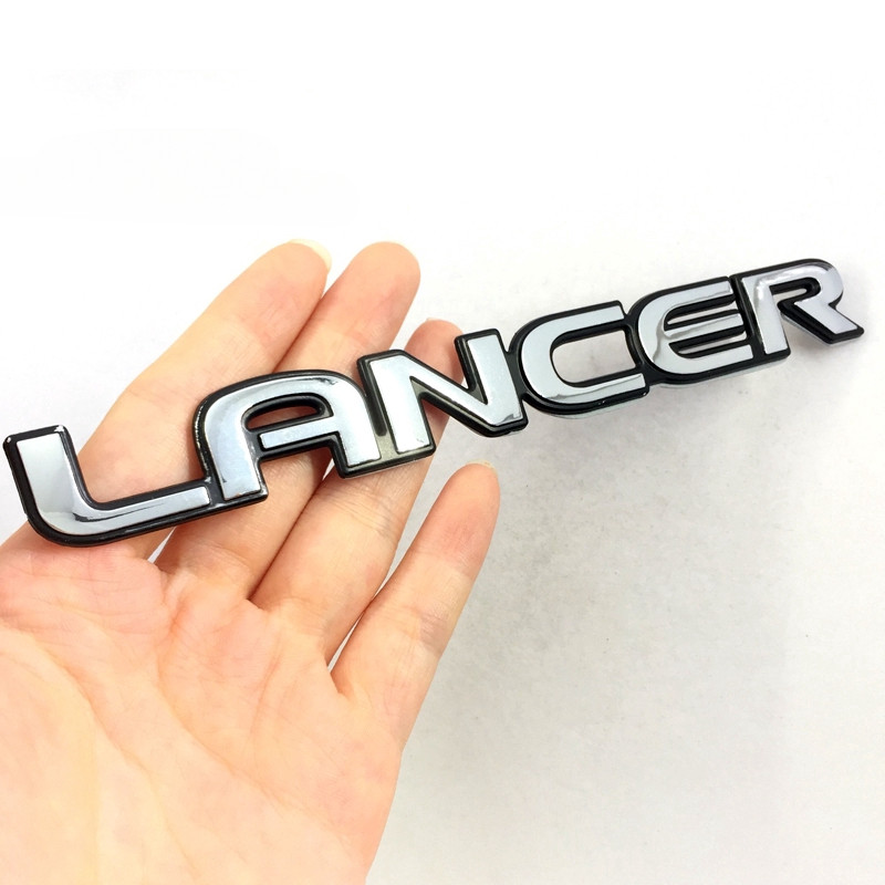 1 x ABS Chrome LANCER Logo Car Auto Rear Trunk Emblem Sticker Badge ...