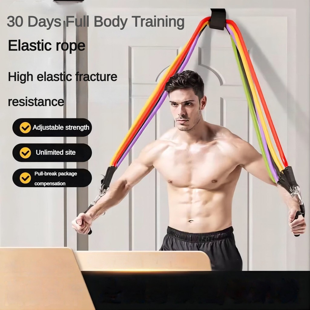 Pulling Rope Fitness Men's Elastic Band Elastic String Home Resistance ...