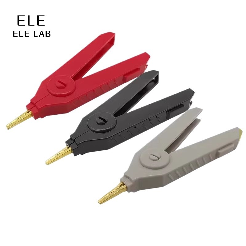 Alligator Clip 90mm Kelvin Copper Gold Plate Clip LCR Test Clip for ...