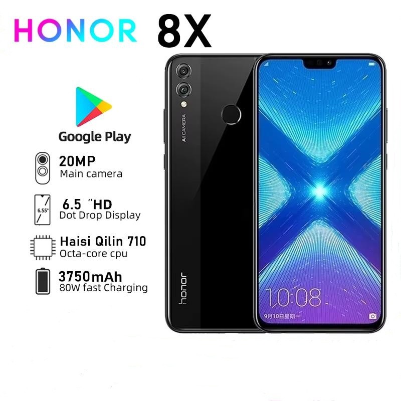 HONOR 8X Mobile Phone RAM 6GB ROM 128GB CPU Haisi Qilin 710 6.5-inch ...