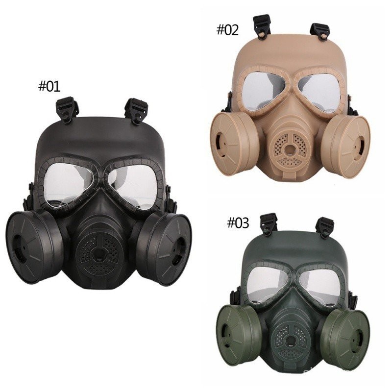 Gas Mask Helmet Shock Resistance Head Wear With Double Fans | Shopee ...