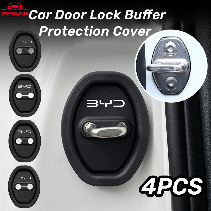 4Pcs BYD Silicone Car Door Lock Protection Cover Door Lock Shock ...