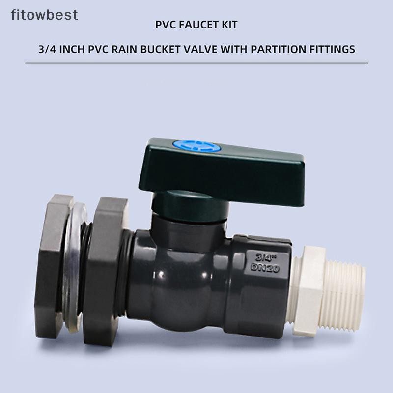thumbnail image 2 of Ana PVC Faucet Kit 3/4" Rain Pail Valve With Bulkhead Fitting Hose 2 of 11