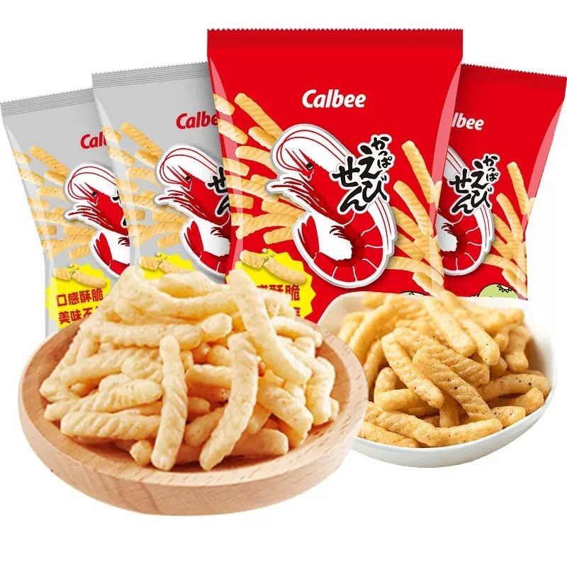 Calbee calbee Original Shrimp Strips Black Pepper Flavor Imported from ...