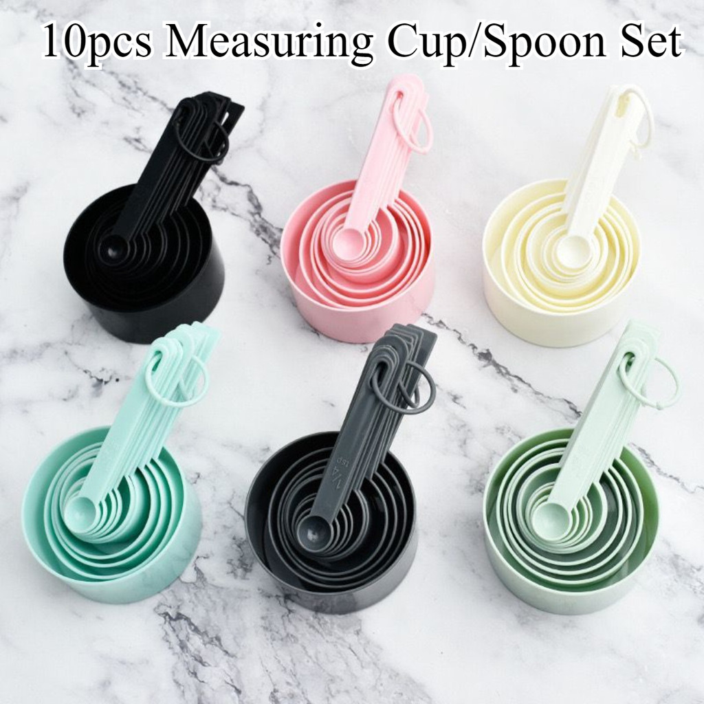 10pcs/set Plastic Measuring Cup Scoop Kitchen Measuring Tools DIY Cake ...