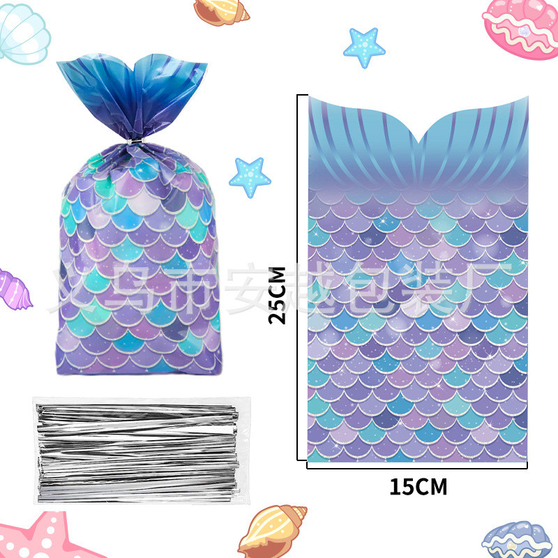 20pcs Mermaid Tail Candy Bag Birthday Party Gift Bag | Shopee Philippines