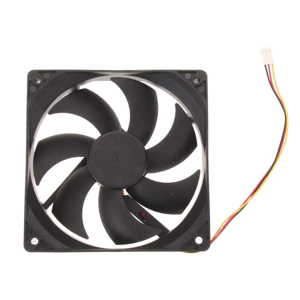 120mm 120x25mm 12V 3Pin DC Brushless PC Computer Case Cooling Fan JAU ...