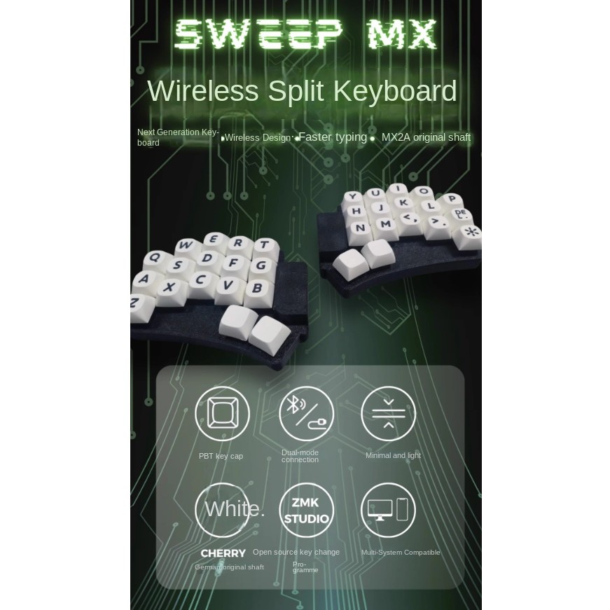 ALOHAKB Sweep Bling MX Custom keys, hot-swappable, Magnetic bracket34 ...