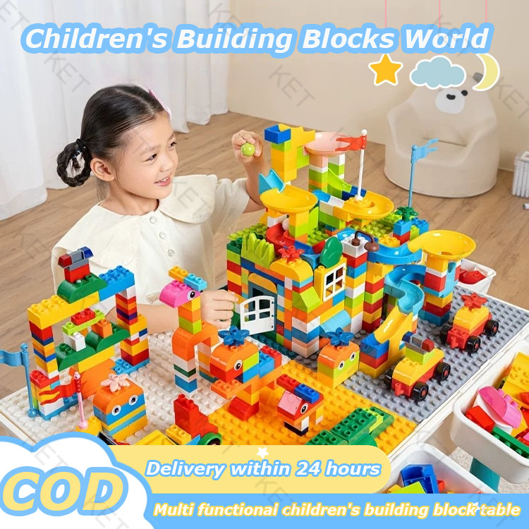 KET Multifunctional Block Table and Chairs Set Early Education Toys ...