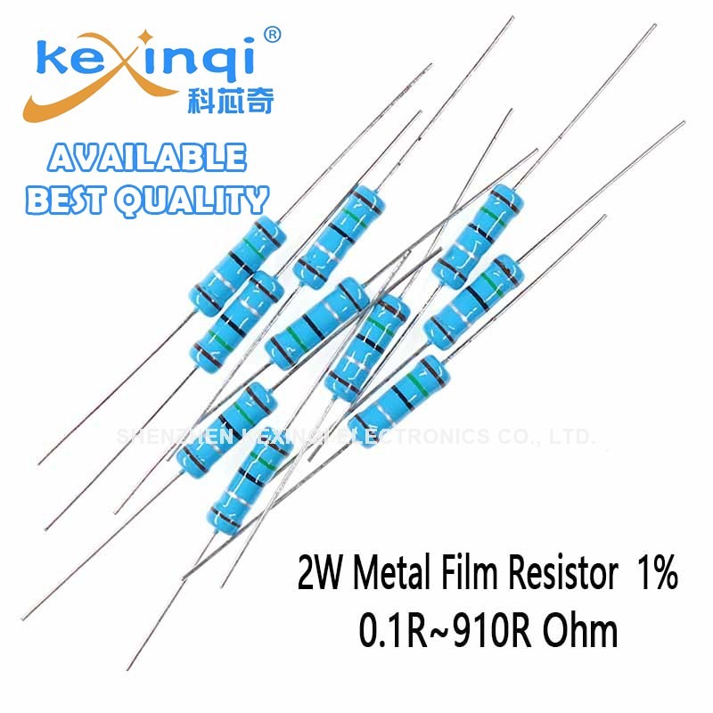 (10pcs) 2W Metal Film Resistor 0.1R~910R 1% 0.68R 1R 10R 100R 2.2R 3R ...