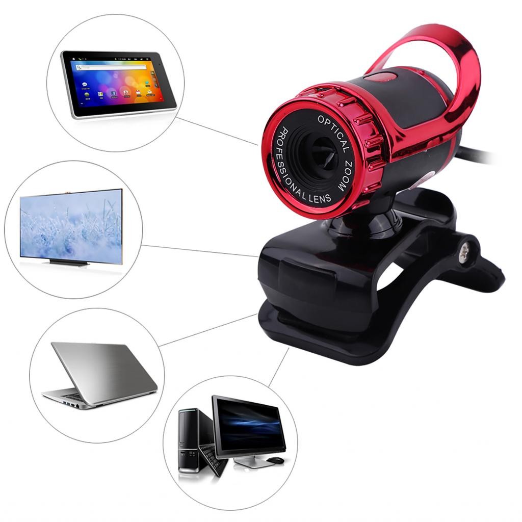 Mingxiu PC Webcam 12M Pixels Clip-on with Built-in Microphone 360 ...