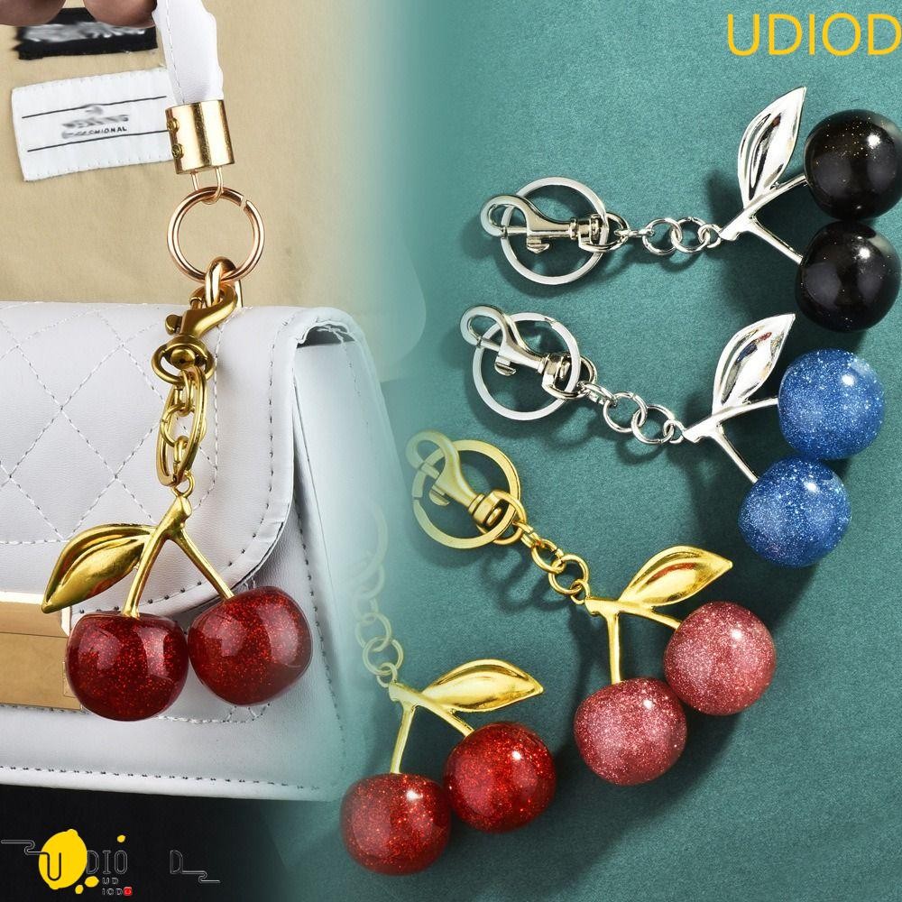 UDIOD Cherry Keychain, Ornaments 3D Crafts Crystal Cherry Pendant, Car ...