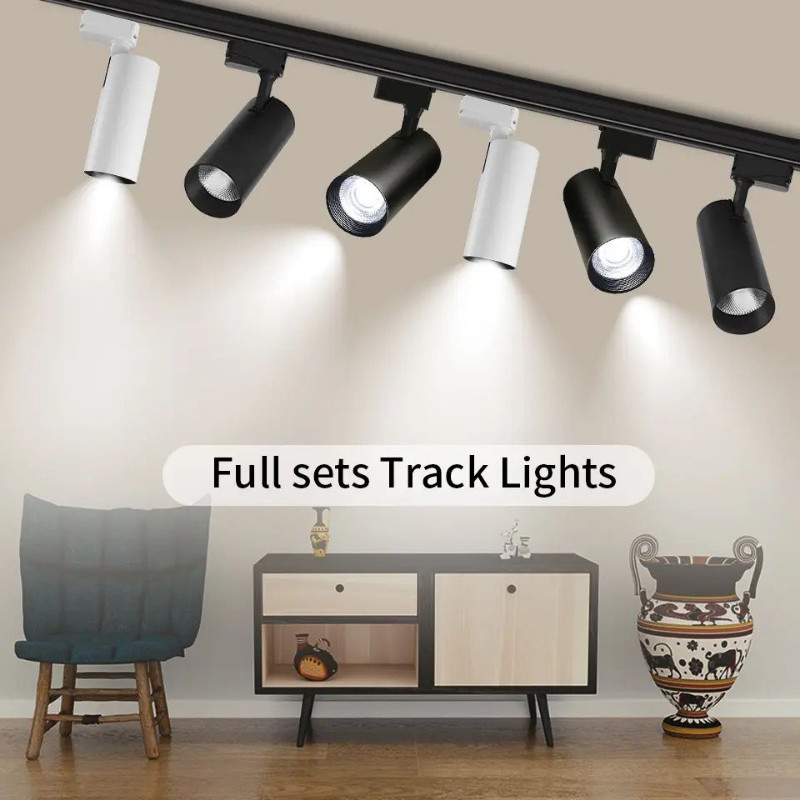Spot Led Track Light COB Spotlight Rail Lighting 4/6pcs Set Led Track ...