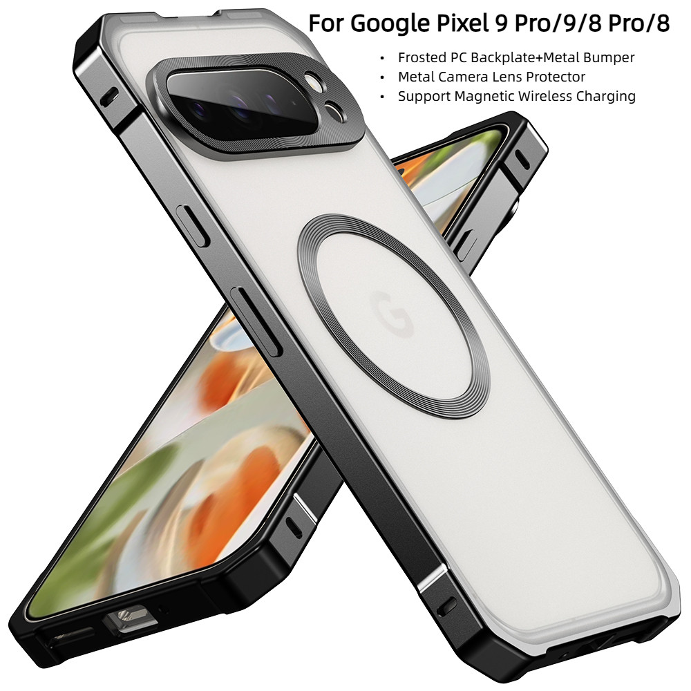 Luxury Magnetic Wireless Charging Metal Frame PC Backplate Phone Case ...