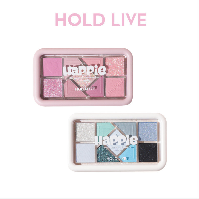 Hold LIVE Small Pink Frame Nine-Color Eyeshadow Palette Pearlescent ...