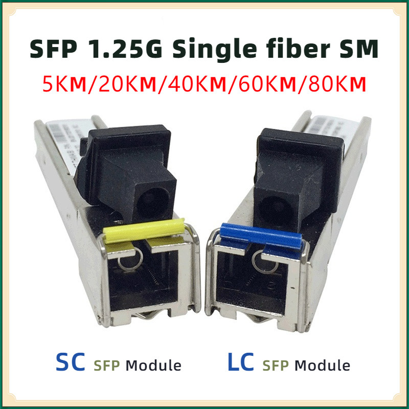 SFP module, compatible with bidi rectional 1.25G 1310/1550 5km single ...