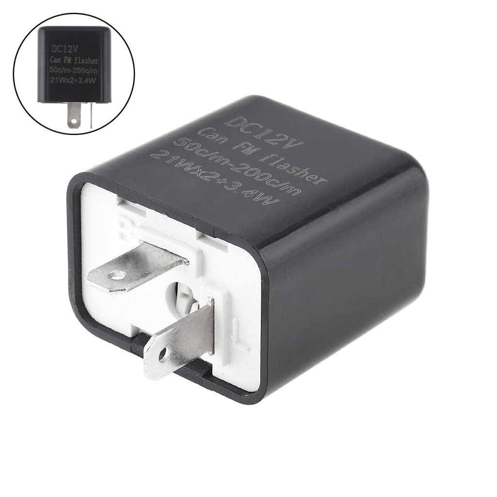 PP+Black 12V 2 Pin Adjustable LED Diode Flash Relay Rotation Signal ...