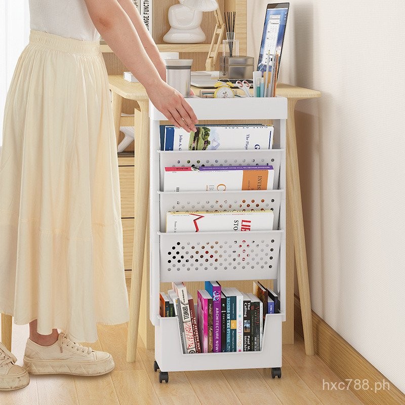 Distribution Desk Storage Rack Floor Movable Book Shelf Multi-Layer ...
