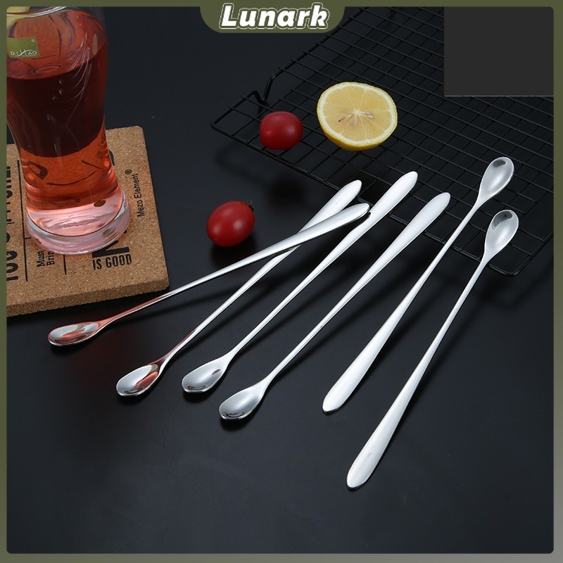 LK Stainless Steel Long Handle Mixing Spoon Tea Coffee Ice Cream ...