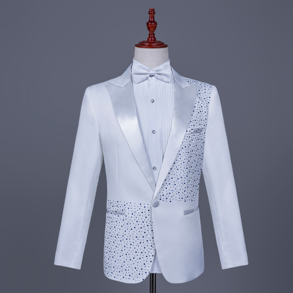 Men Suit Hot Color Diamond Suit Suit Host Art Examination Ceremony ...