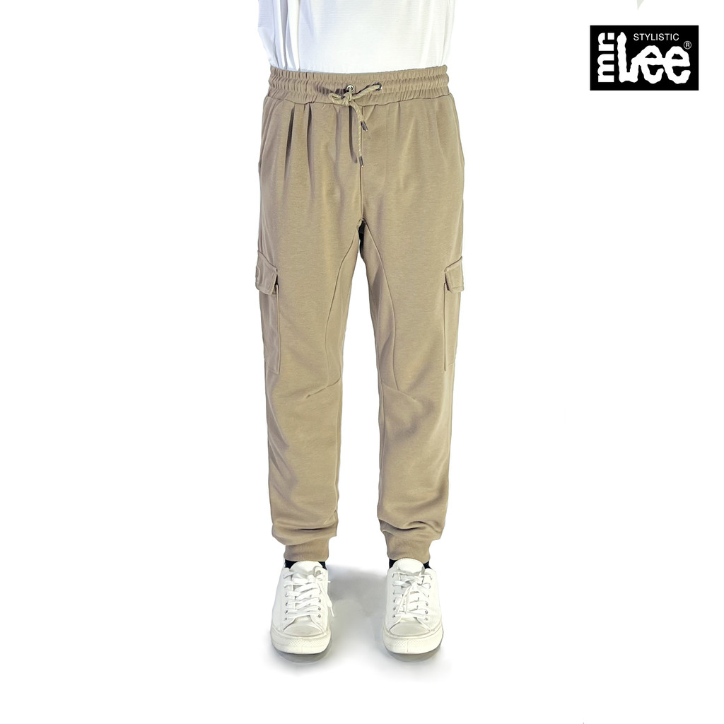 Stylistic Mr. Lee Men's Basic Non-Denim Tapered Short Mid Waist 176668 (Khaki) main image 0