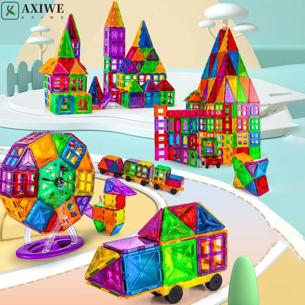 AXIWE DIY Magnetic Blocks Game Educational Toy DIY Model Accessories ...