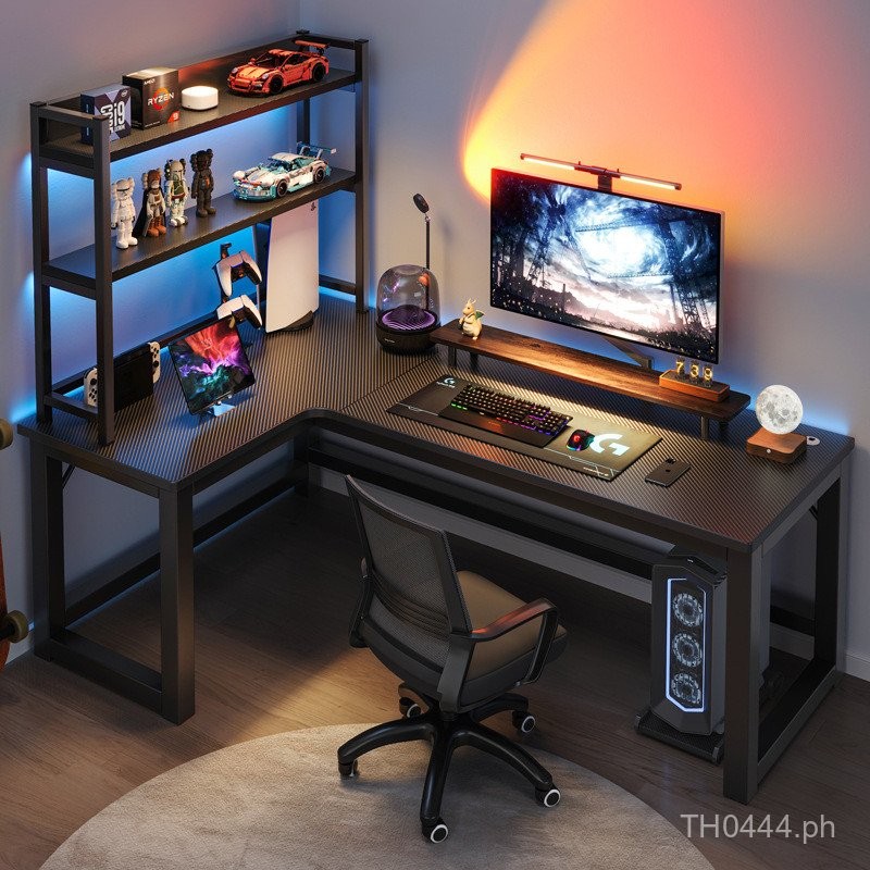 Integrated Gaming Desk Computer Desk Office Corner Home Bookshelf# ...