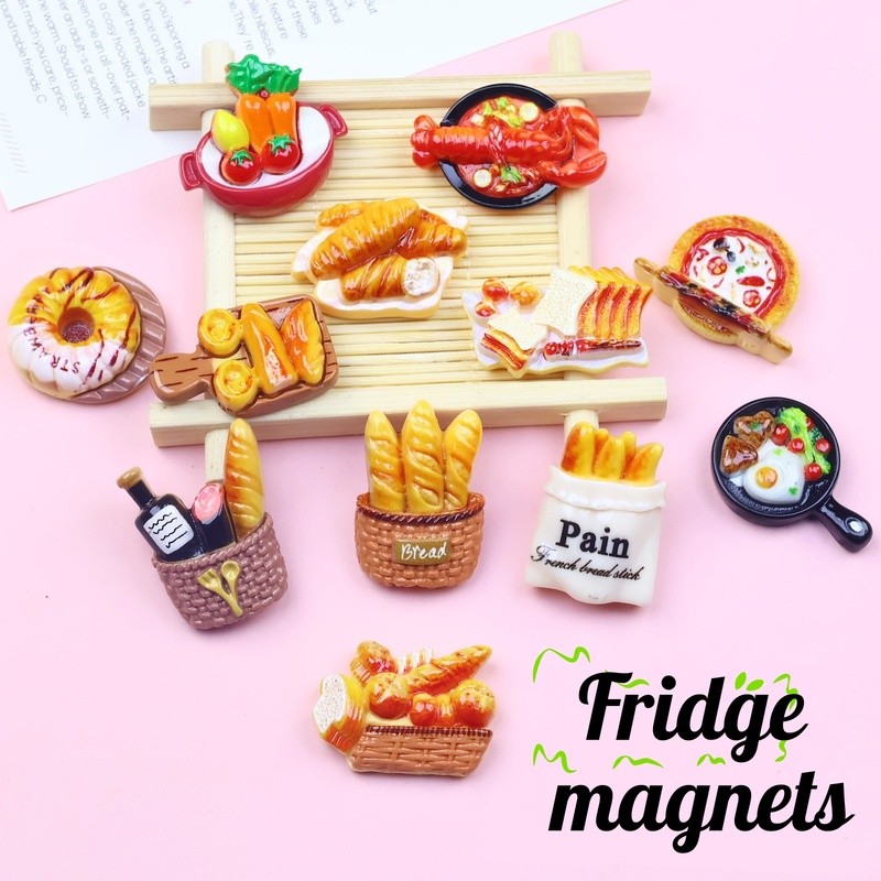 Cute Refrigerator Stickers Decoration Imitation Food Fridge Magnets ...