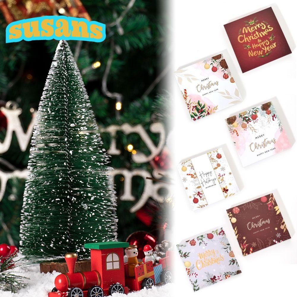 SUSANS 30PCS Merry Christmas Cards Gift Box Package Insert Wrapping ...