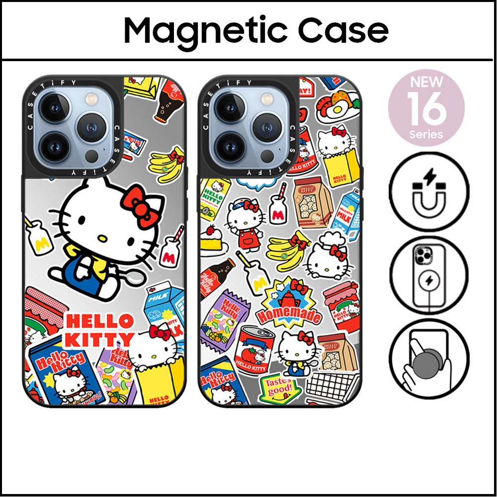 HELLO KITTY Hard Plastic Acrylic Mirror Case Cover For iPhone 16 11 12 ...