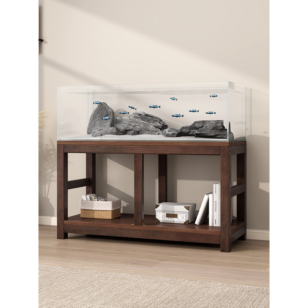 Stream Tank Fish Tank Stand Solid Wood Base Cabinet Placement Cabinet ...