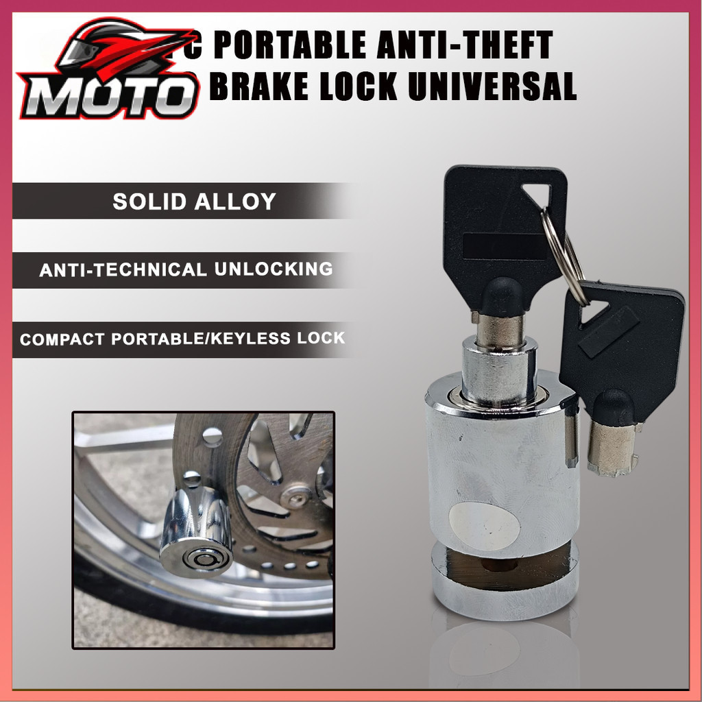 Anti-theft Brake Disc Lock Security Padlock For Scooter Bicycle ...