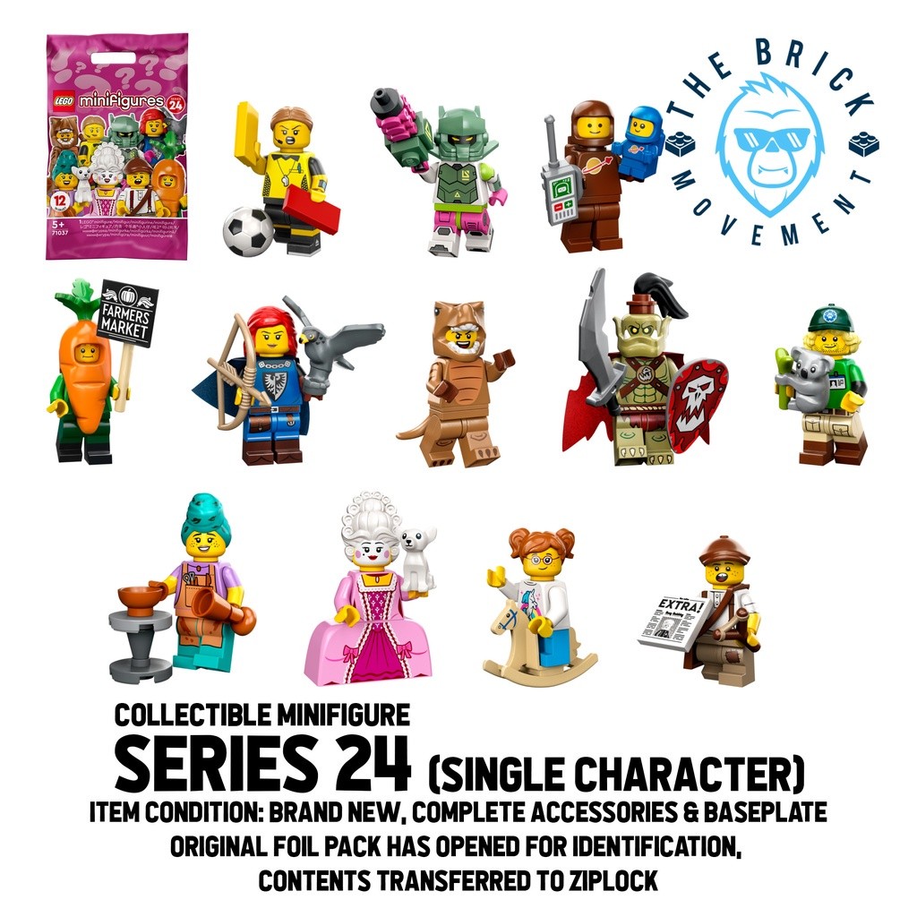 Collectible Minifigure Series 24: Single Character Minifigure | Shopee ...