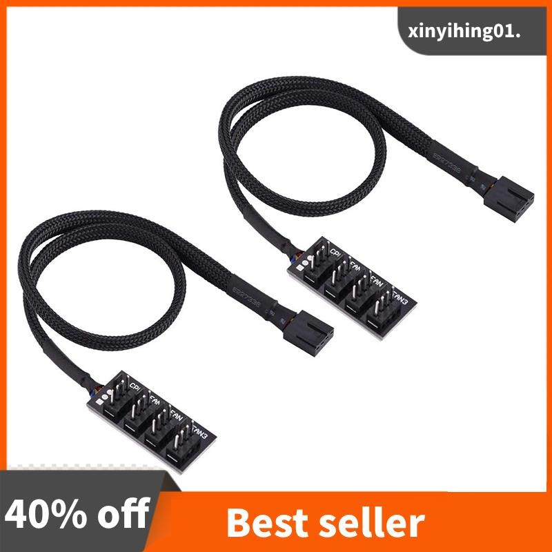 2 Pack PWM Splitter,4-Pin Computer CPU/Case PWM Fan Hub,15 Inch 4-Pin ...