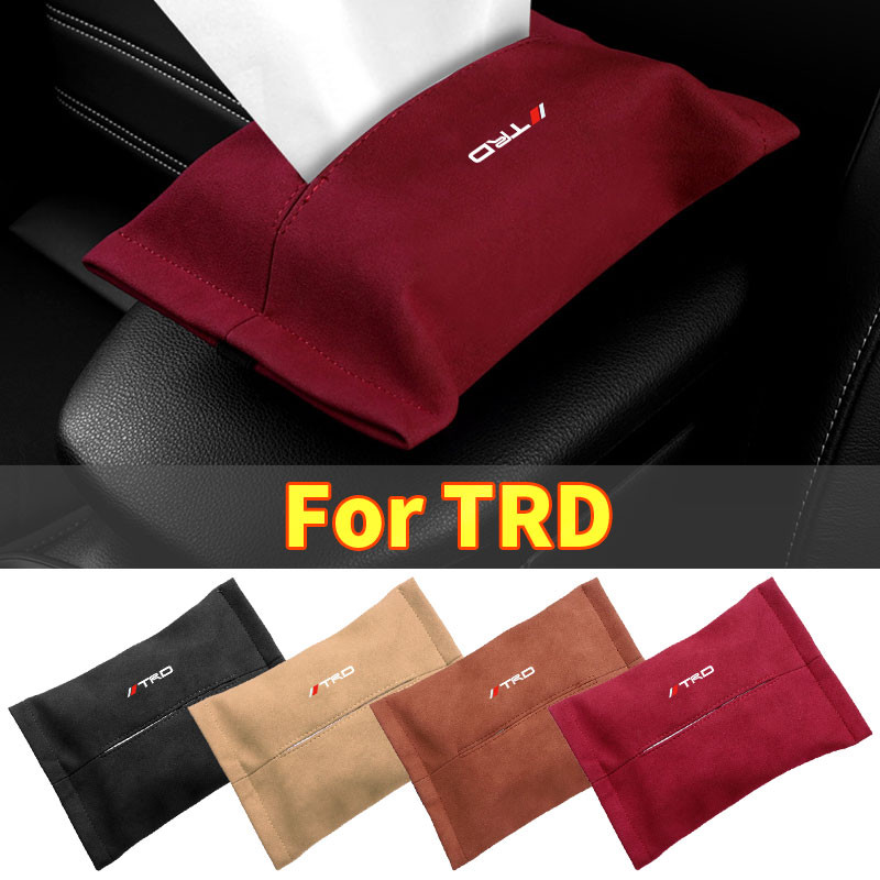 Car Suede Tissue Box Cover Easy to carry seat back accessories For TRD ...