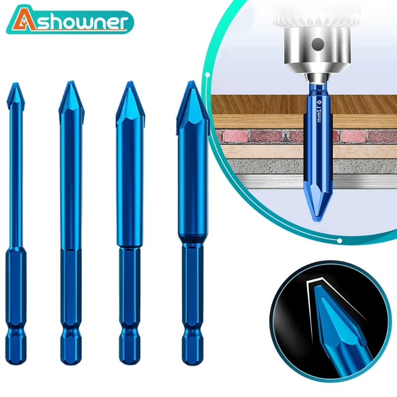 PP+Hex Shank High Hardness Eccentric Drill Precision Drilling Glass ...