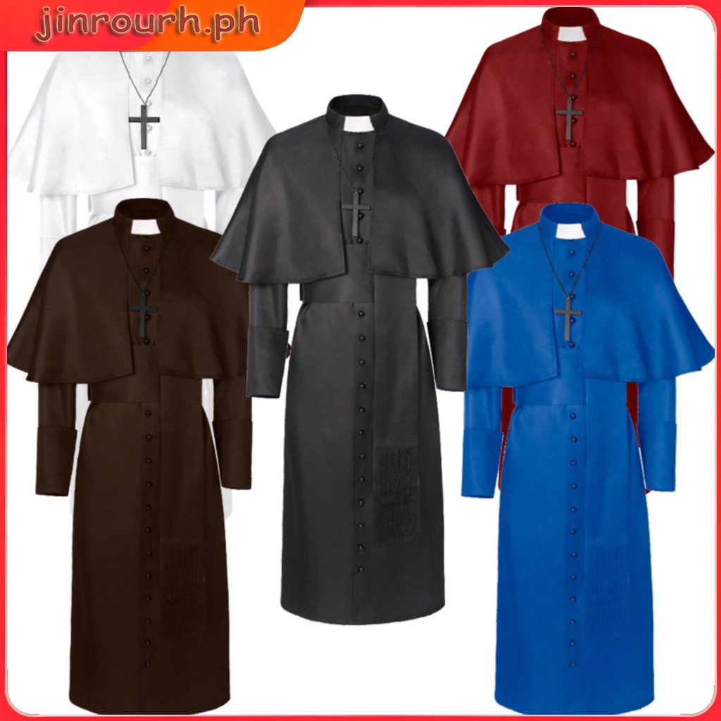 Medieval Renaissance Retro Priest Cosplay Costumes Catholic Church ...