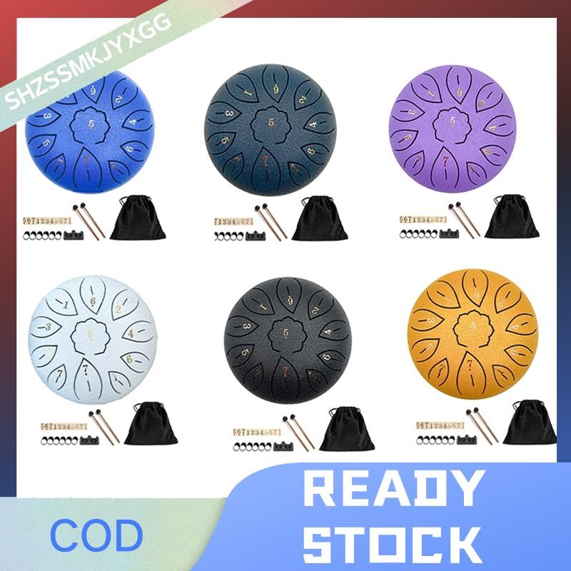 Chakra Drum Pluie Drum Set 6 Tons Rain Drum Tambour Océan Tambour De Chakra Tongue Drum Enfant Tambour à éventail Tambour Steel Tongue Mini Tambour Portable Mini Steel Tongue Drum Pour La