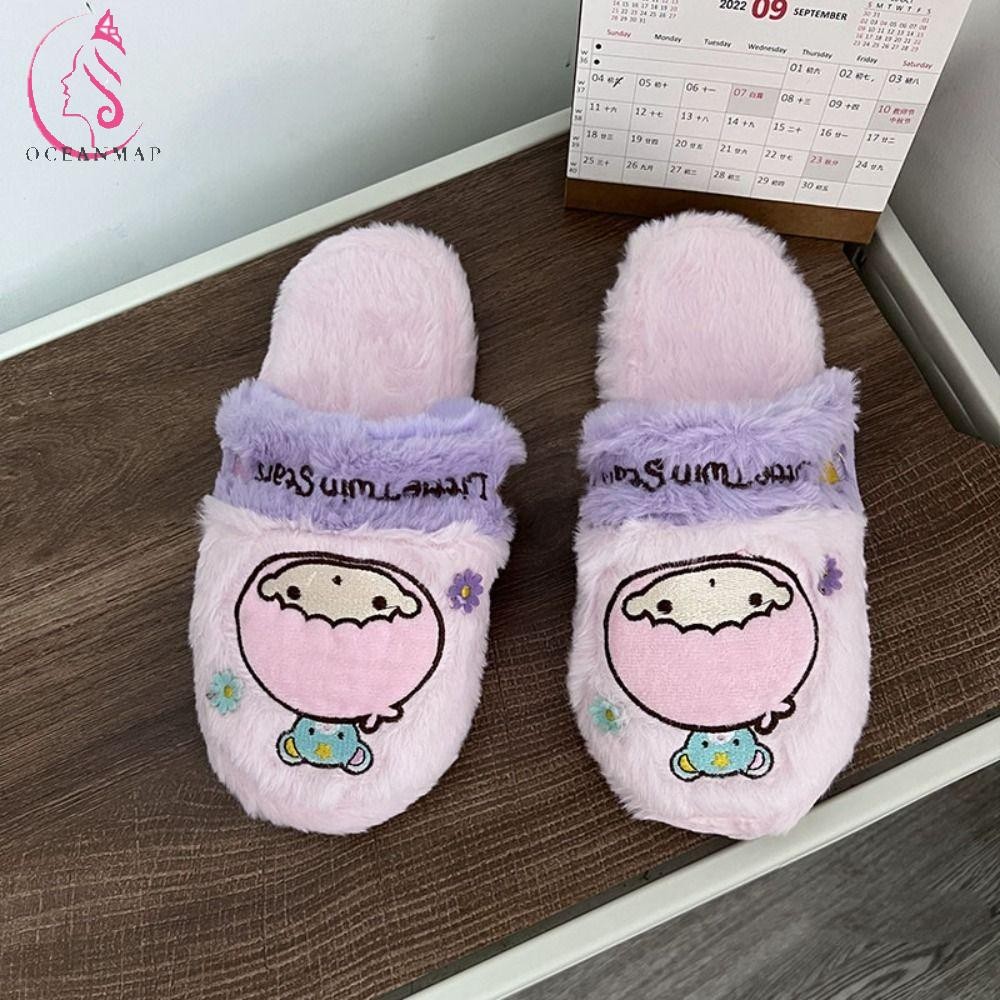 VISESUNNY Cozy Fuzzy Plush Fleece Slippers For Women & Men - Soft Memory Foam House Shoes With Japanese Pattern