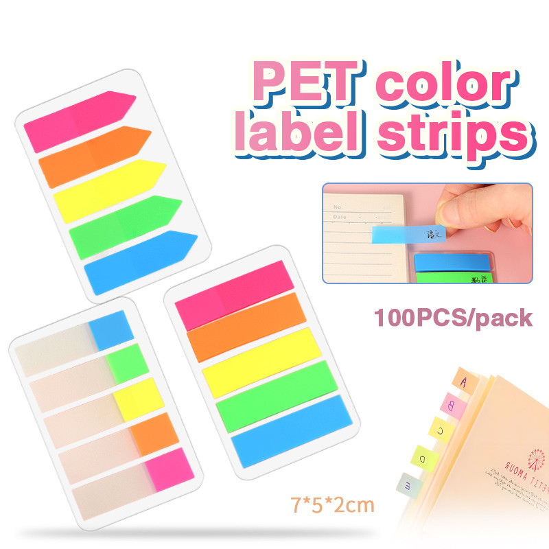 100 Sheets Sticky Note Transparent Sticky Note Index Tabs Arrow Flags ...