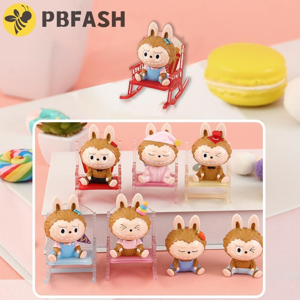 PBFASH Labubu Ornament, Rocking Chair Collectible Small Labubu Figure ...