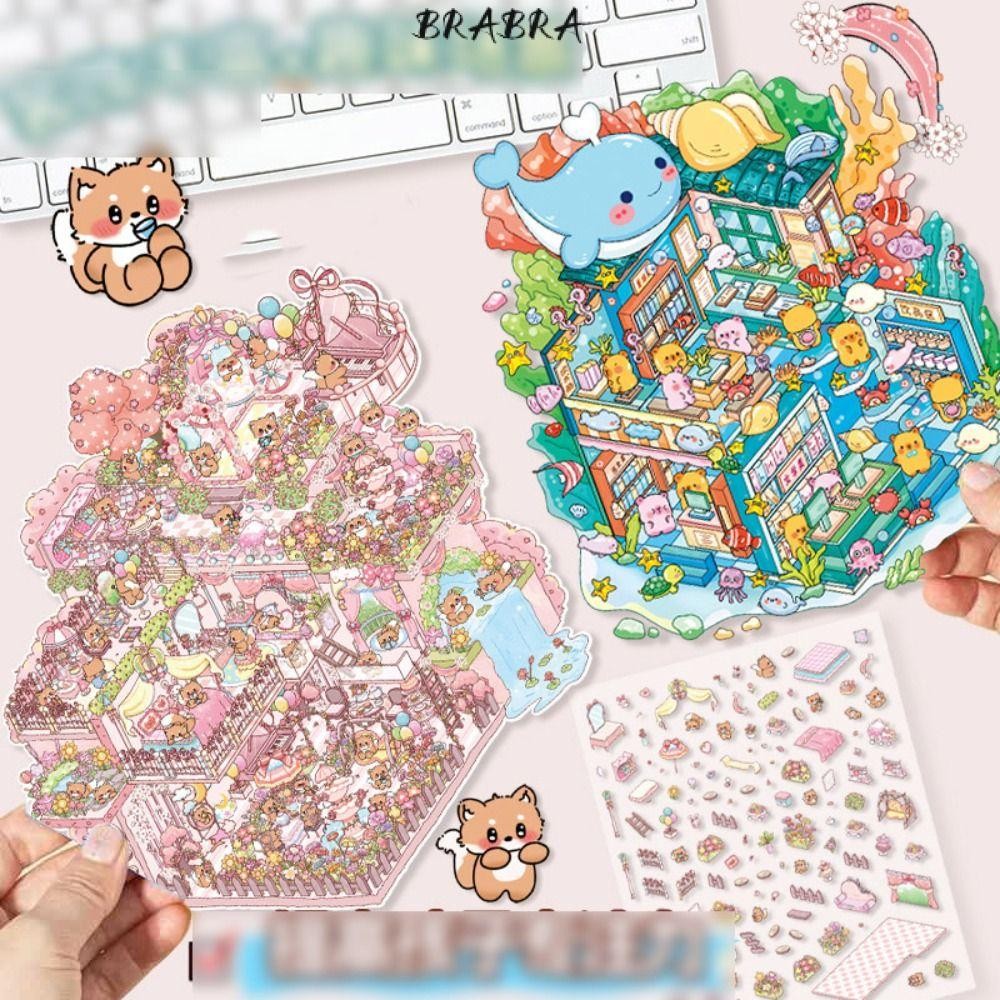 BRB Landscaping Stickers, PET Capybara Visual Stacking Stickers, DIY ...