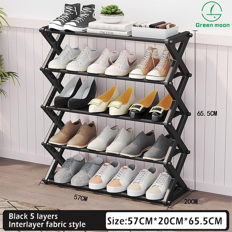 GM 4/5 Layer Shoe Rack Stackable Stainless Steel Organizer Creative X ...