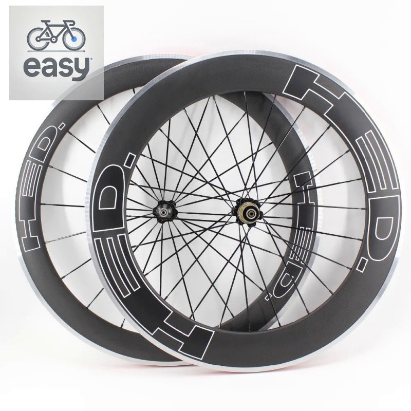 Newest 700C front 60mm rear 80mm clincher rims Road bike matte 3K ...