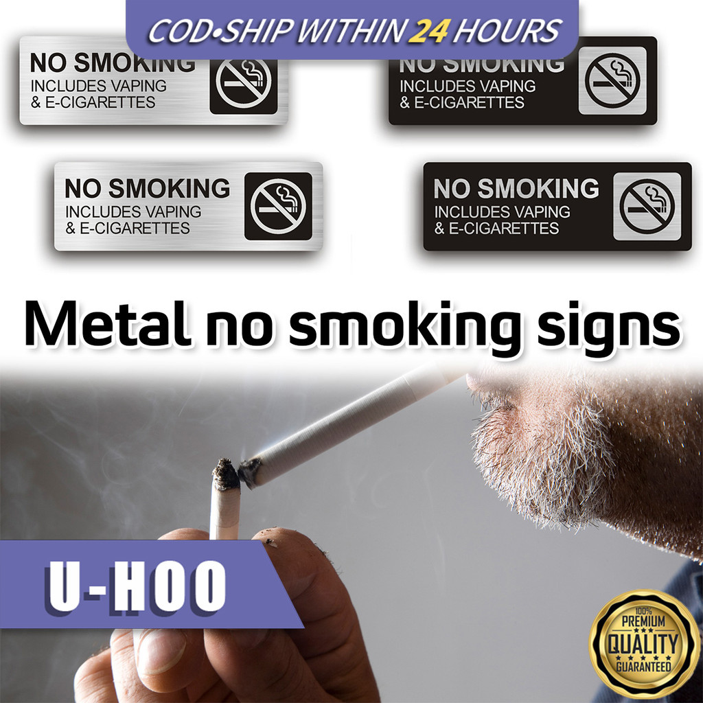 No Smoke signage METAL Signage No Smoke Labels for House,Home ...