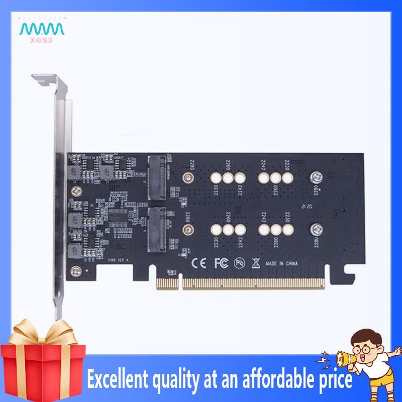 【hzscqdzyxgs3】 M.2 M Key SSD to PCIe X16 4 Bay Split Array Card ...