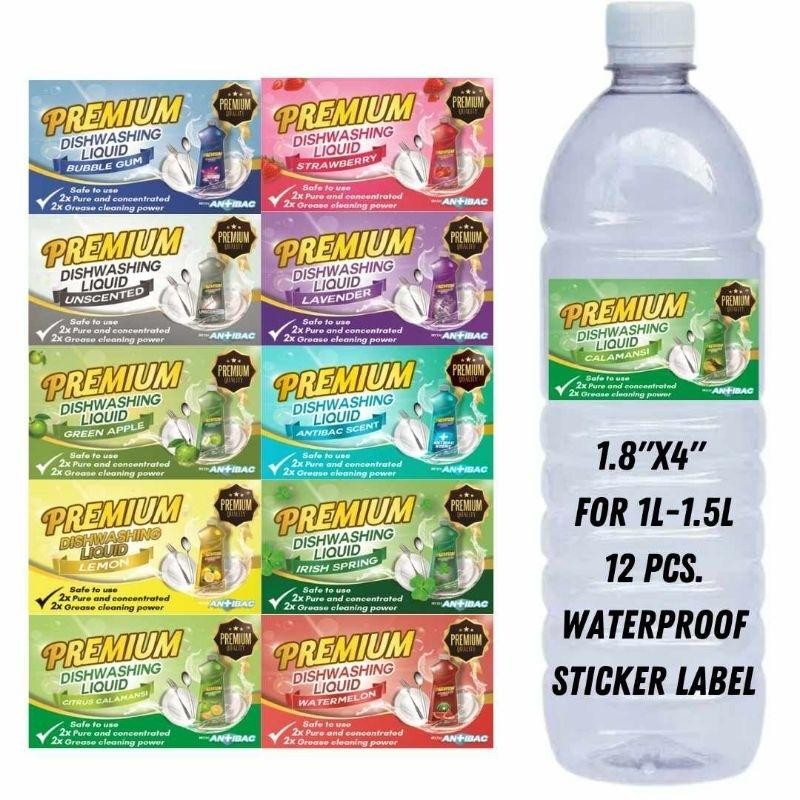 waterproof sticker label for premium dishwashing product | Shopee ...