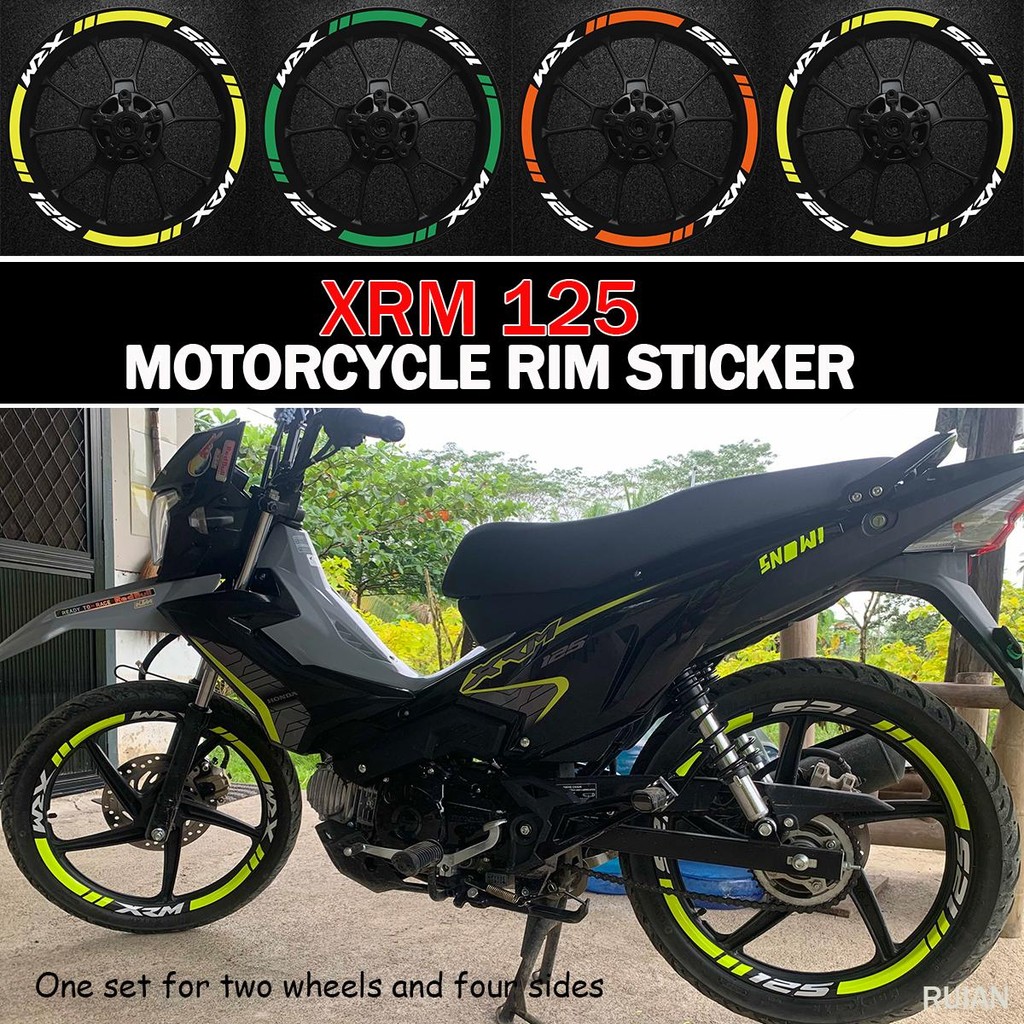 For Honda XRM 125 Motorcycle Sticker 17 Inch Wheel Rims Reflective ...