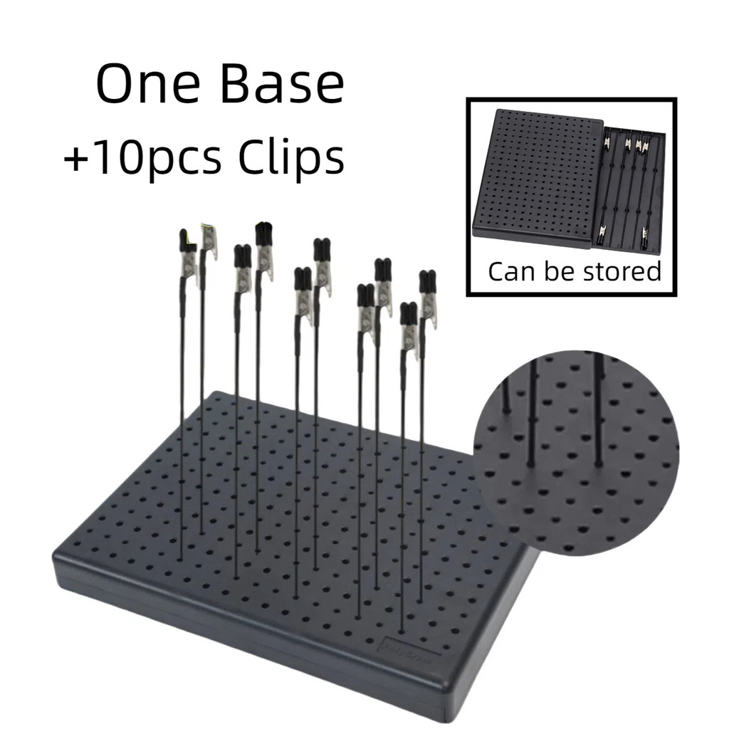 Model Painting Stand Base with 10pcs Clips Container 2.2mm 3.2mm Holes ...